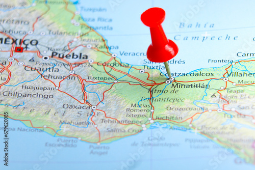 Coatzacoalcos, Mexico pin on map