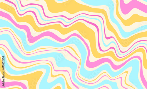 colorful y2k groovy background wavy psychedelic line texture