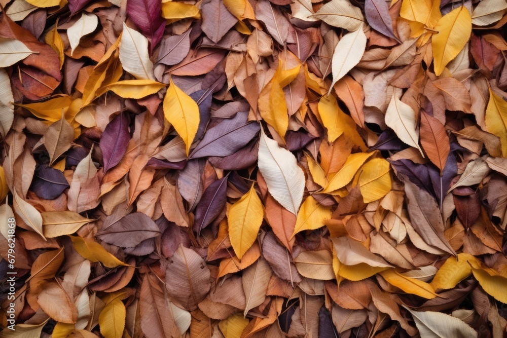 heap of fallen leaves creating a textured heap