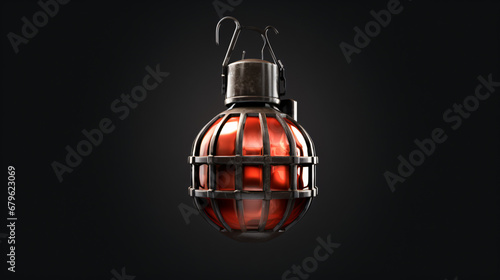 Grenade illustration. 3d illustration of a grenade photo