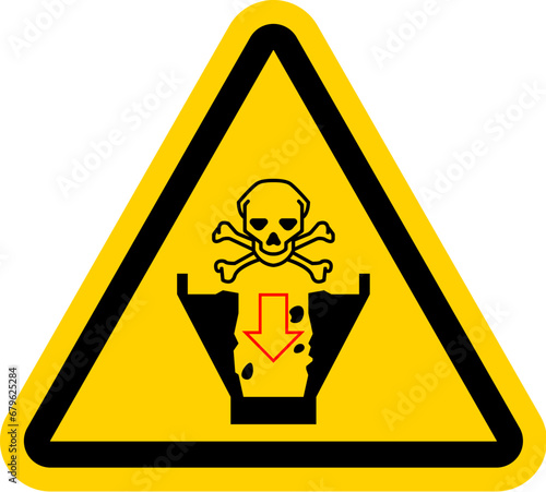 Danger Sign Open Pit Proceed With Caution