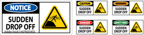 Danger Sign Sudden Drop Off
