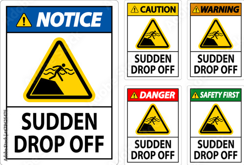 Danger Sign Sudden Drop Off