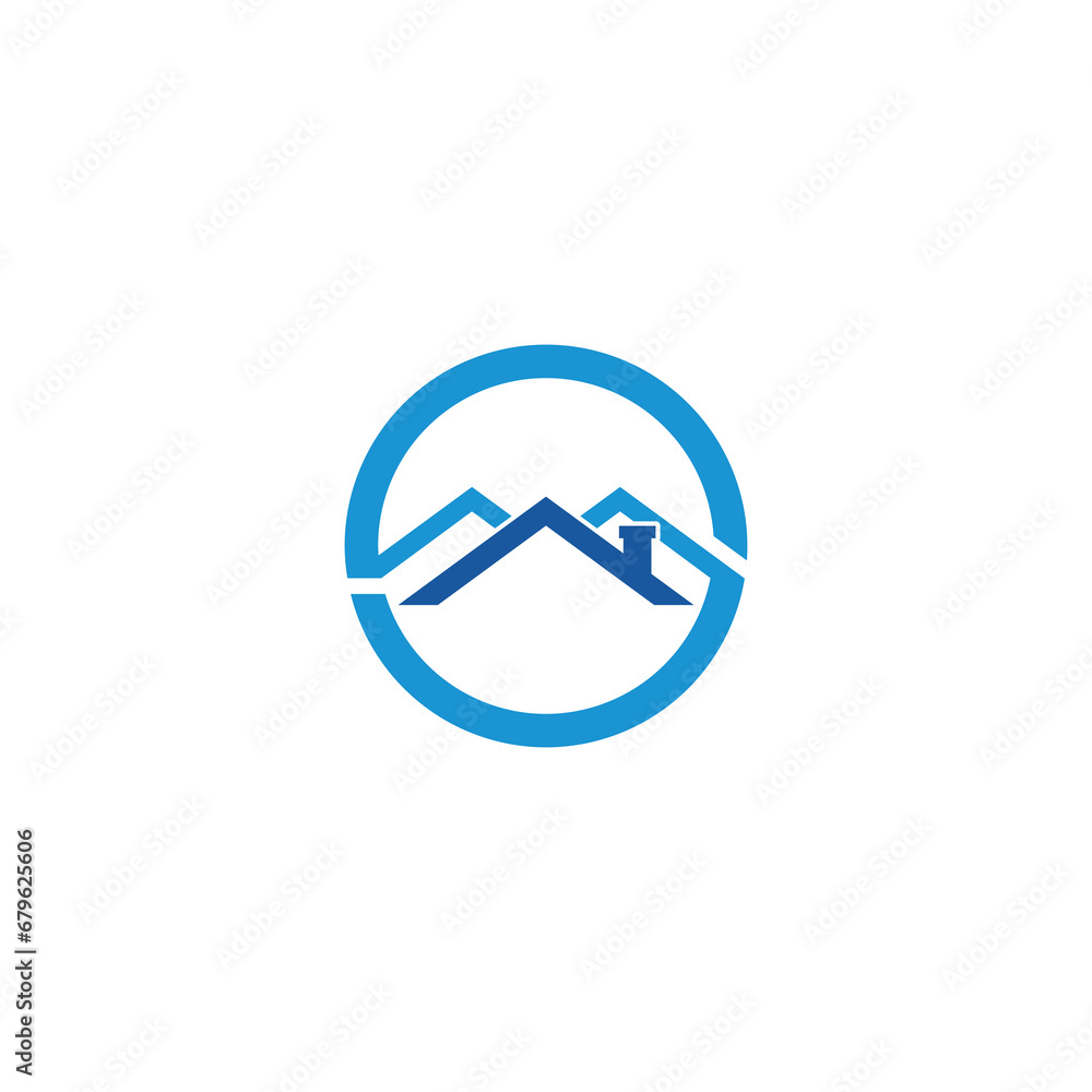 Home And Real Estate Circle Logo icon isolated on transparent background Home And Real Estate Circle Logo icon isolated on transparent background