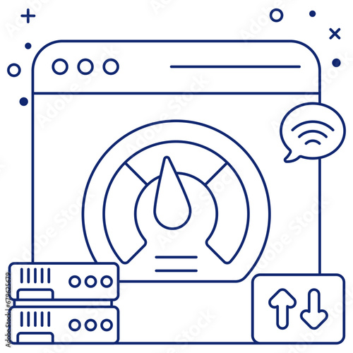 Modern design icon of web speed optimization 

