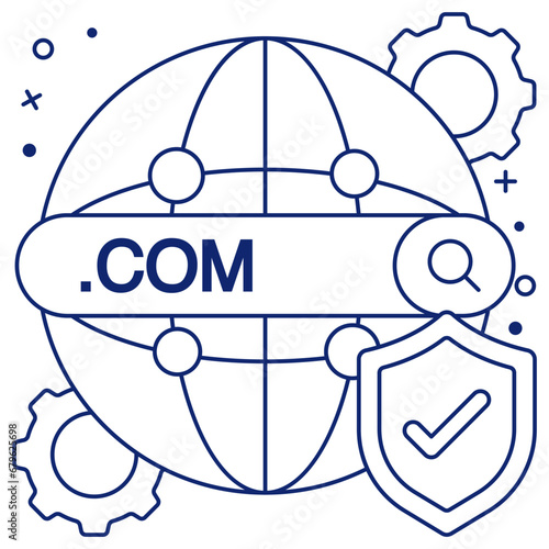 An icon design of web domain 

