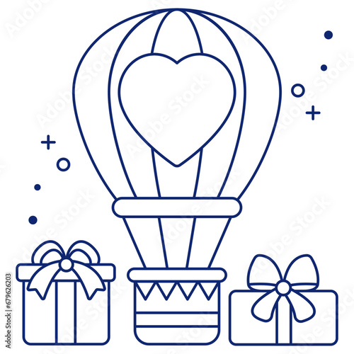 Premium download icon of hot air balloon 

