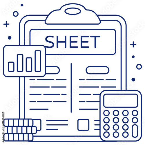 A premium download icon of balance sheet