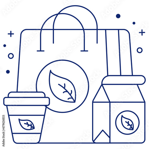 Premium download icon of eco parcel 

