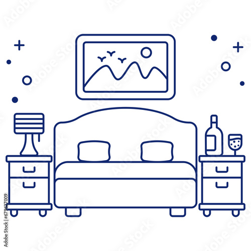 Premium download icon of bed

