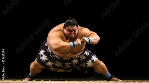 sumo fighters in the arena will compete