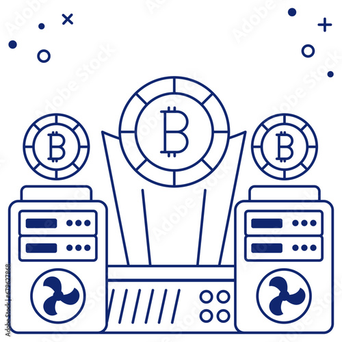 Premium download icon of btc projector 

