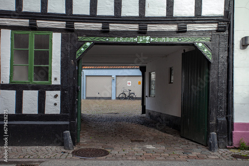 Gateway of an old Half Timbered House in Aarhus