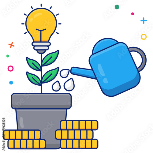 A unique design icon of idea growth 

