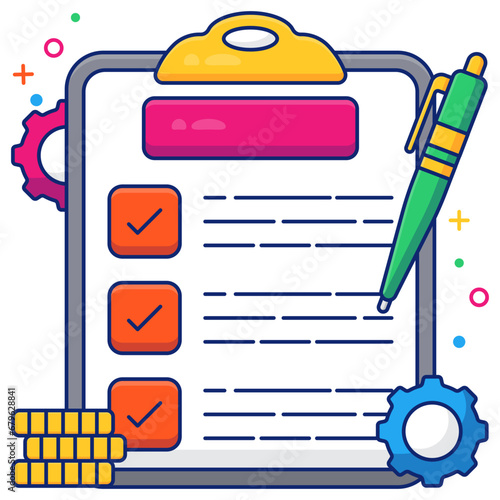 Perfect design icon of list management 

