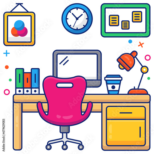 Perfect design icon of workspace 

