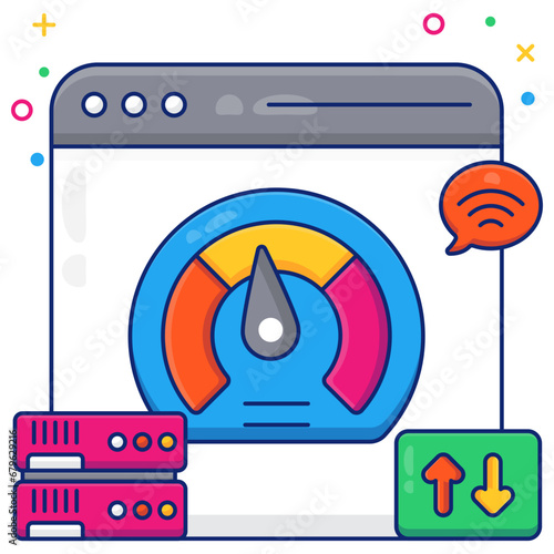 Modern design icon of web speed optimization 

