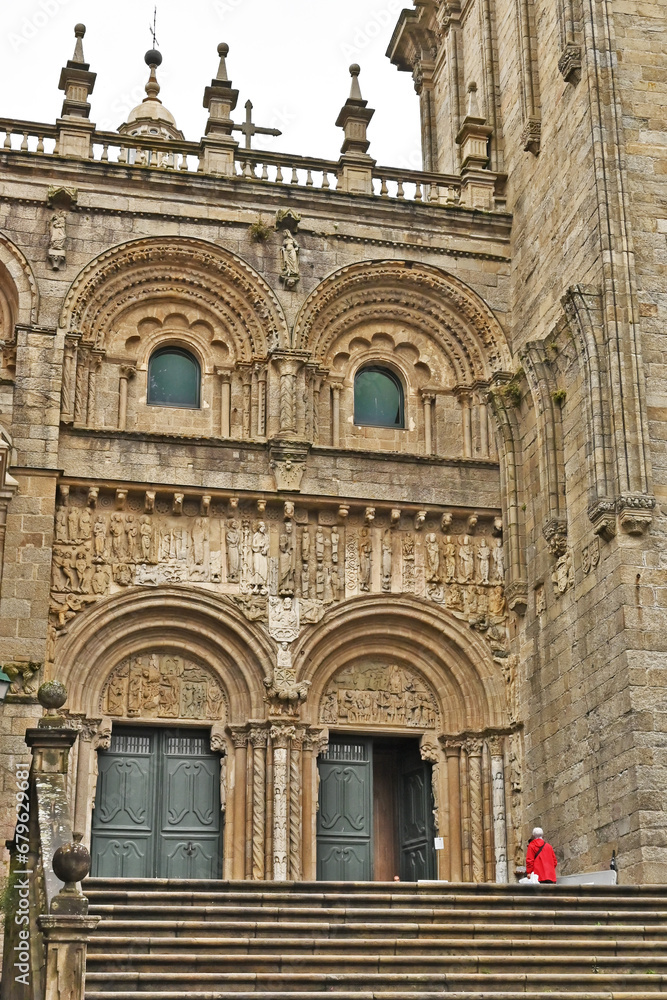 Santiago di Compostela la Facciata delle Platerías della Cattedrale di San Giacomo - Galizia - Spagna