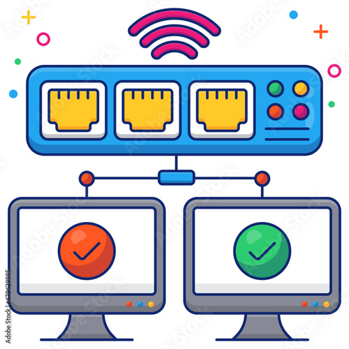 An icon design of ethernet network 

