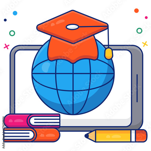 Perfect design icon of global education 

