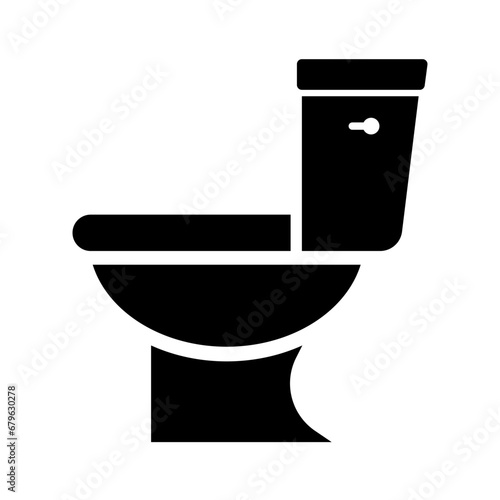 Toilet silhouette icon. Toilet bowl silhouette icon. Vector.