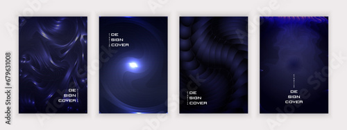 night blue gradient background design cover various styles
