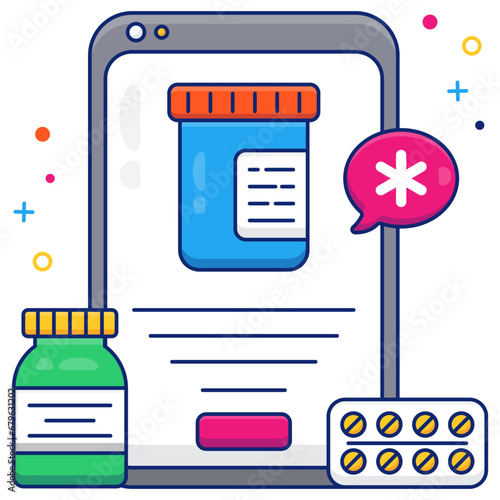 Mobile medicines icon, editable vector 

