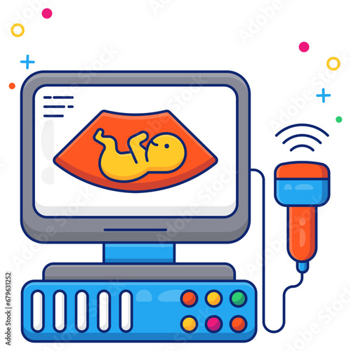 Modern design icon of ultrasound
