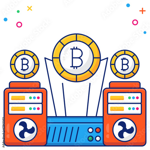 Premium download icon of btc projector 

