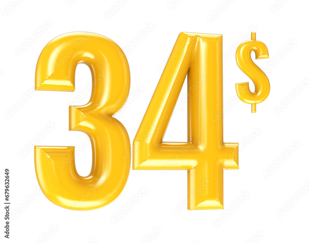 Gold Number 3D Rendering Gold Number 3D Rendering