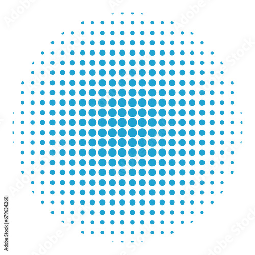 Blue Halftone Dotted