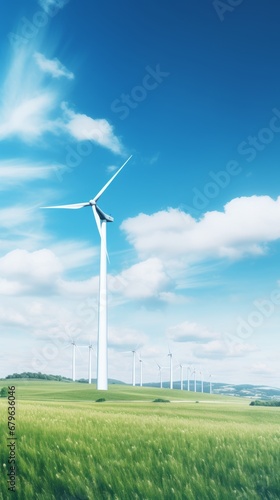 Eco-energy horizon. Renewable energy background
