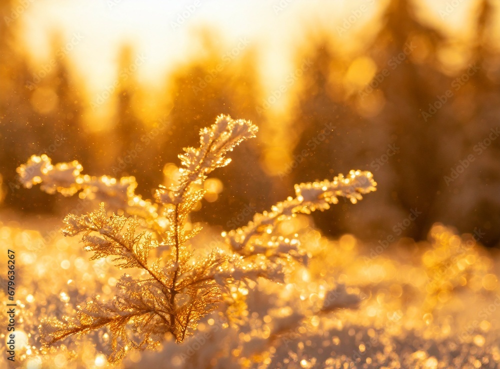 Forest snow background