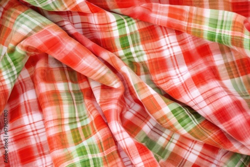 texture detail of a plaid summer dress on mannequin