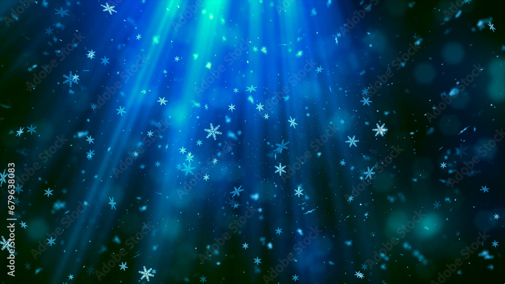 Christmas Theme Background Image, High Quality Christmas Winter Snow Heavenly Rays Background for Holiday Seasons