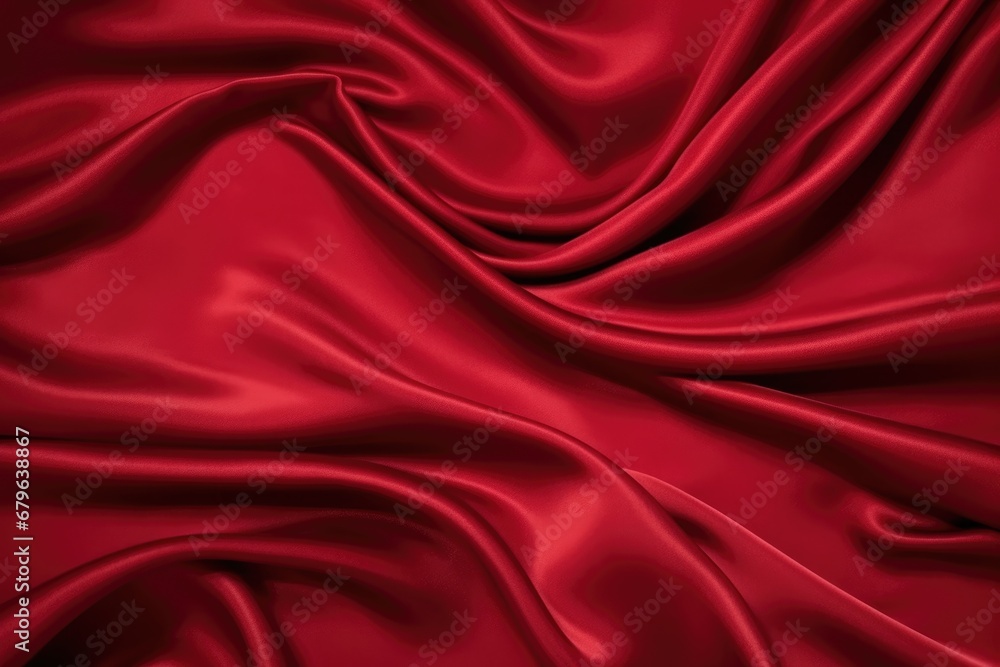 Fototapeta premium deep red satin undulated over a flat surface