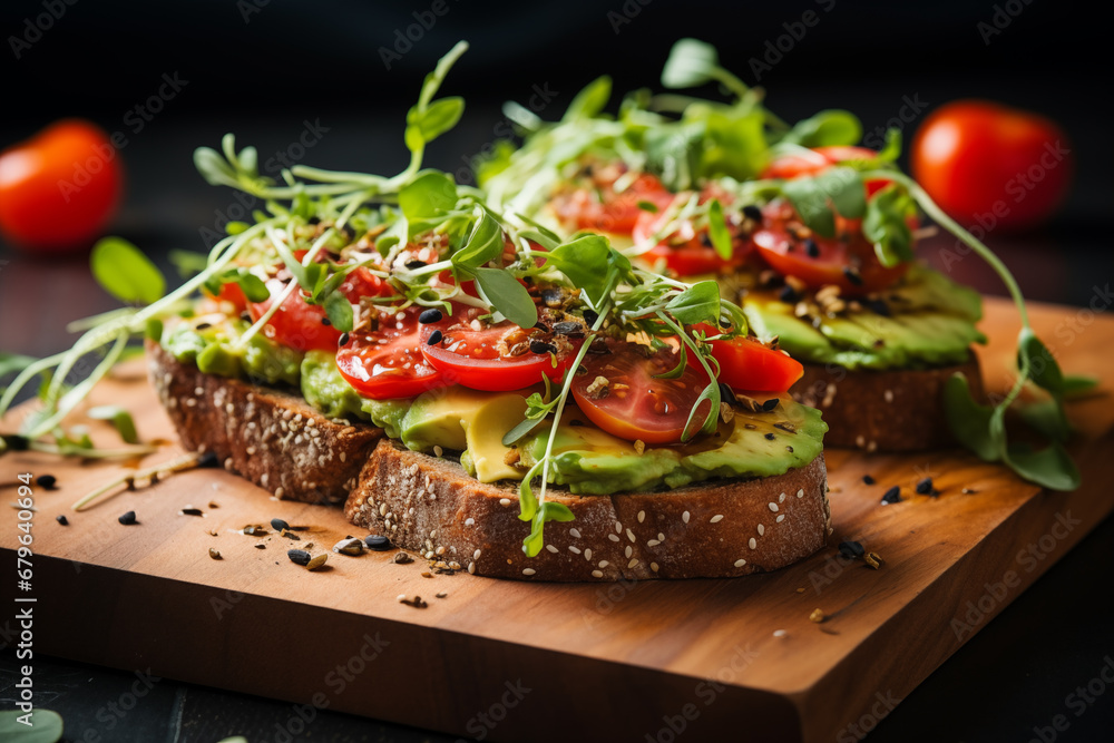 Avocado Toast Delight, generative AI Avocado Toast Delight, generative AI