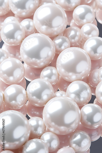 big white lustrous pearls densely arranged in an even layer. large