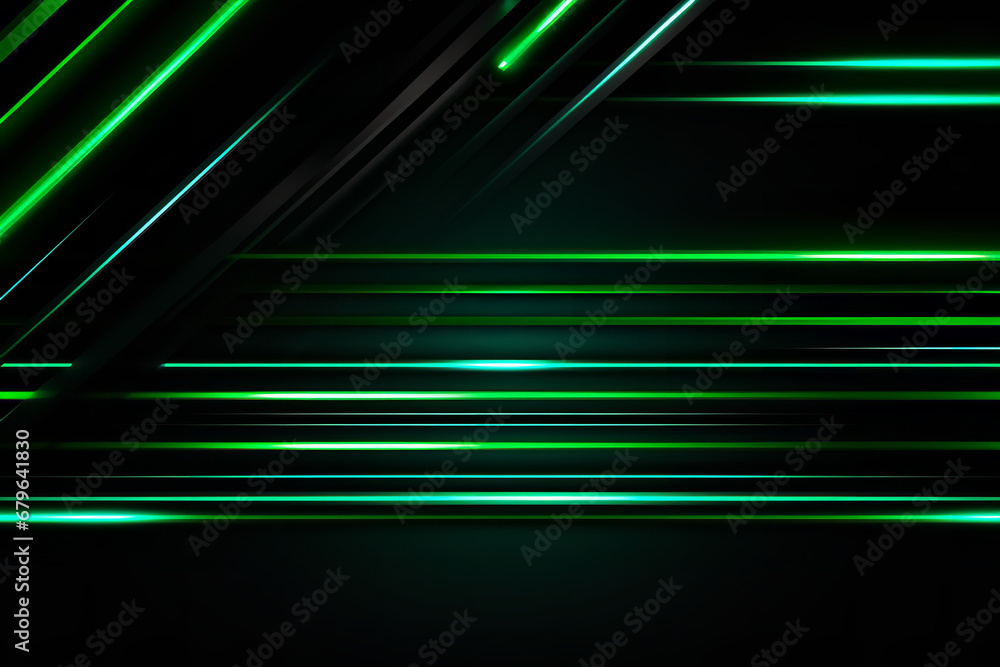 Green neon lines over black background Green neon lines over black background