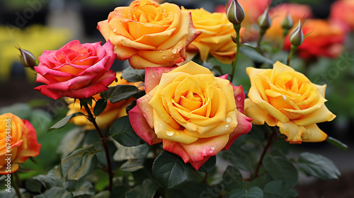 Wallpaper Mural bouquet of yellow roses Torontodigital.ca