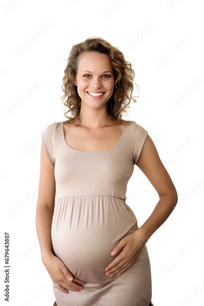 A pregnant woman smiling at her growing belly, cherishing the joy of maternity isolated on transparent background. A pregnant woman smiling at her growing belly, cherishing the joy of maternity isolated on transparent background.