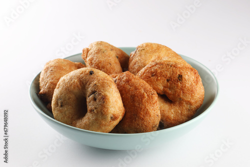 Vada Medu vadai with sambar  Popular South Indian snack 