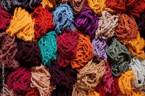 pile of wool fabric for clothes manufacturing