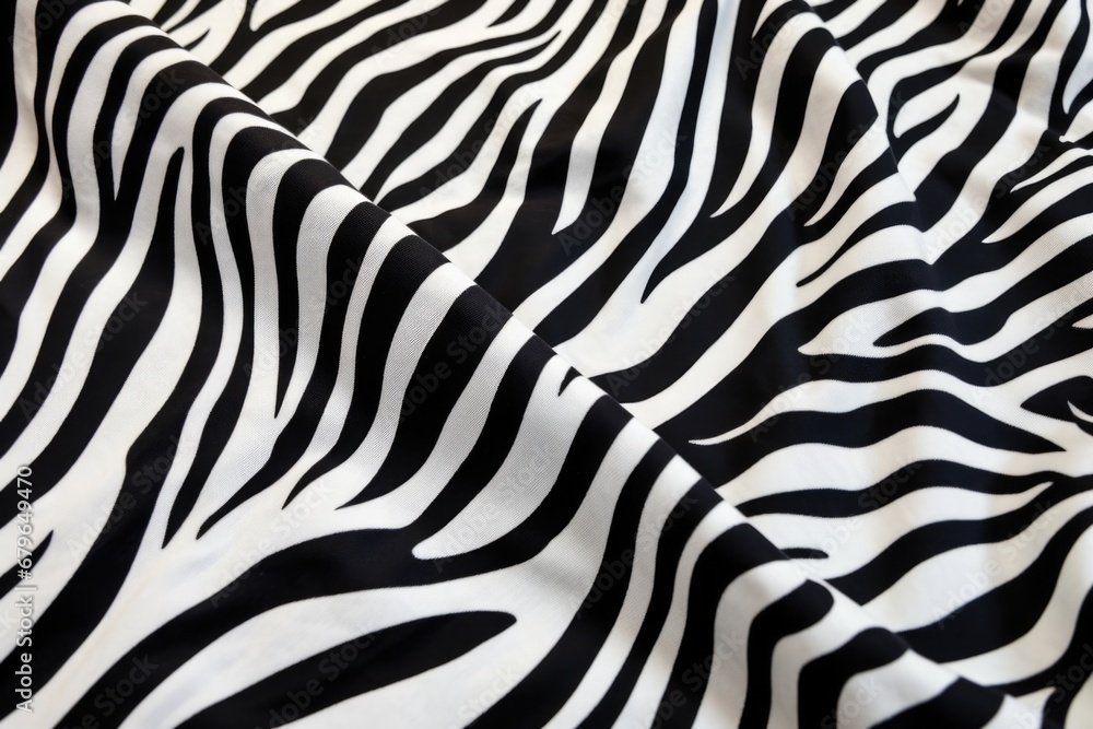 close-up shot of a zebra-striped pillowcase material close-up shot of a zebra-striped pillowcase material