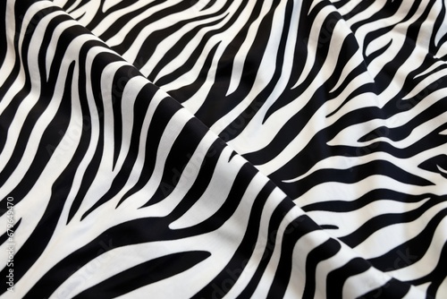close-up shot of a zebra-striped pillowcase material