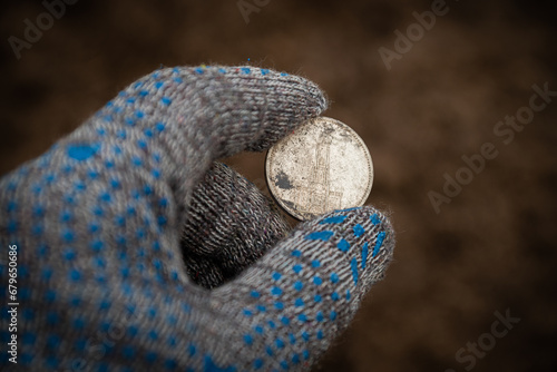 Obraz na płótnie German silver coin of 1935 w salonie