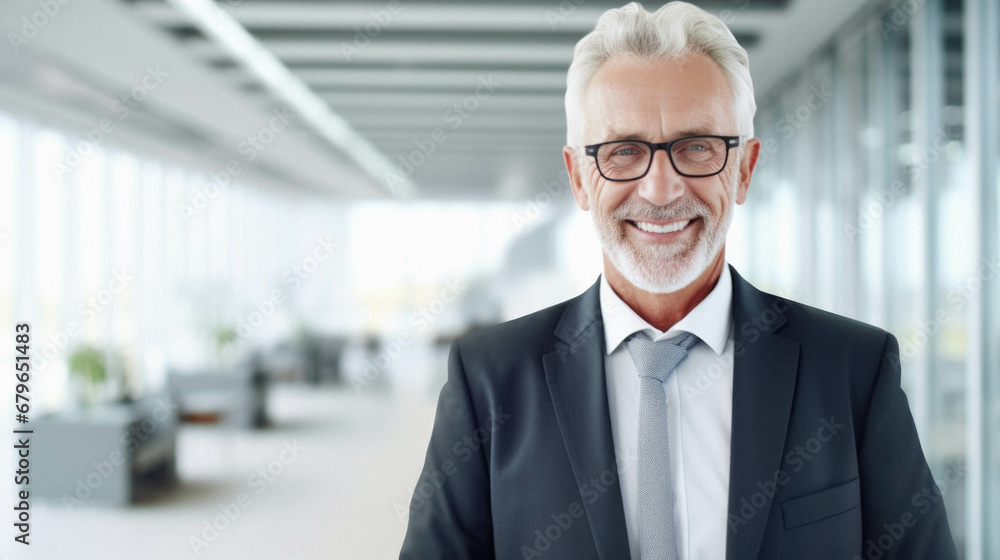 Portrait of mature businessman in office. Portrait of mature businessman in office.