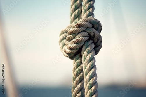 detailed shot of a knot tied on a sailboat mast © Alfazet Chronicles