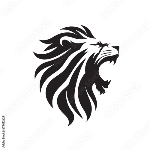 Lion's Grace in Silhouette - A Graceful and Elegant Silhouette Illustrating the Grace, Dignity, and Timeless Essence of the Lion.