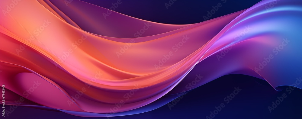 Fototapeta premium modern trendy neon wavy flow abstract design background design
